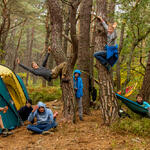 die Schlafstätte der Schul-AG „FairRücktKREATIVnachHALTig“, Jugendkongress 2015 &copy; Joshua Nichell