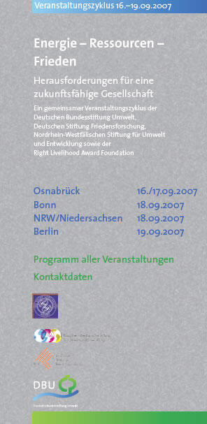 Energie - Ressourcen - Frieden 