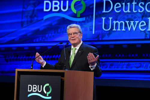 Umweltpreis 2014 Gauck &copy; DBU/Peter Himsel