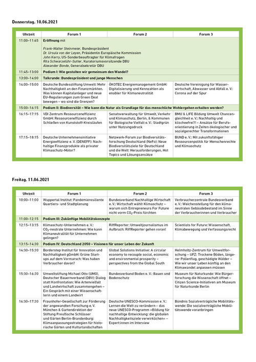 Woche der Umwelt 2021 Programm © Deutsche Bundesstiftung Umwelt