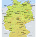 Deutschlandkarte mit 70 DBU-Naturerbeflächen 