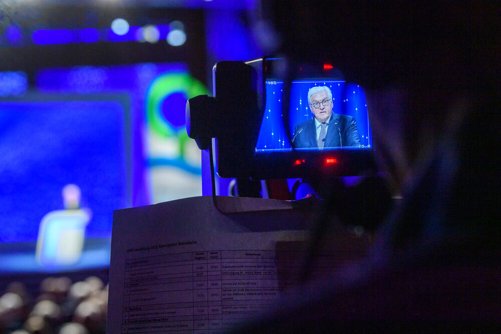 Bundespräsident Frank-Walter Steinmeier während seiner Rede © Peter Himsel (DBU)