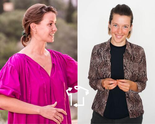 Das Team von RE-SHIRT: Emmy Schumacher (links) und Anna Hadzelek © RE-SHIRT GbR
