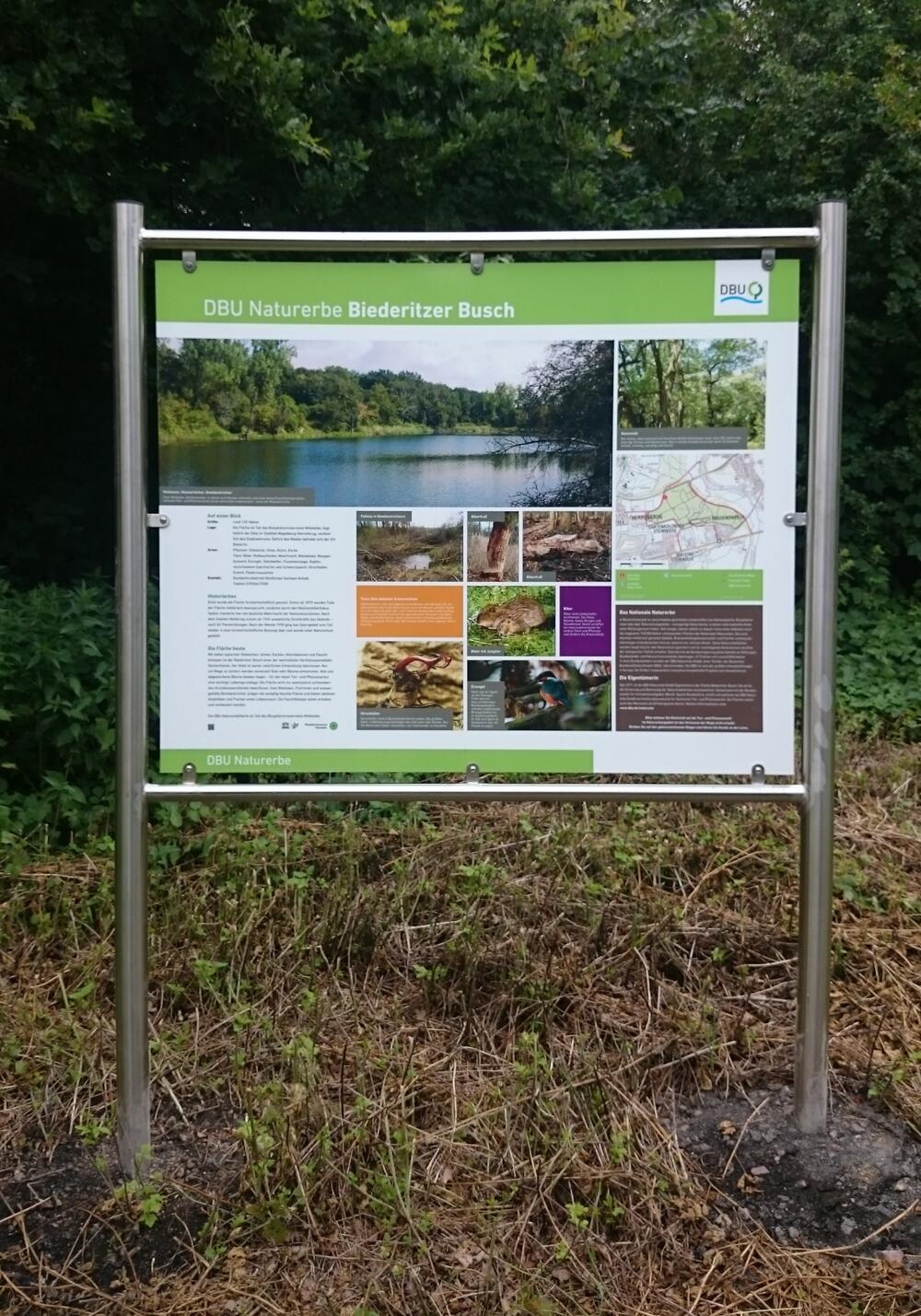 Infotafel Biederitzer Busch © Bundesforst