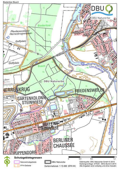 Karte Biederitzer Busch 