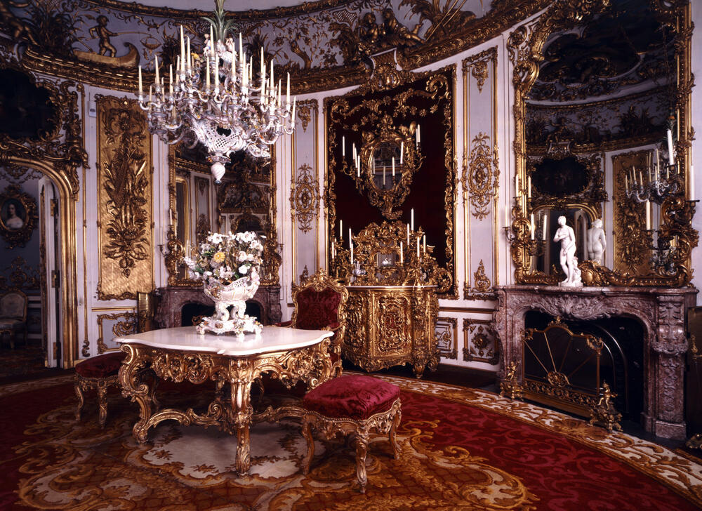 Schloss Linderhof Speisezimmer &copy; Bayerische Schlösserverwaltung/www.schloesser.bayern.de