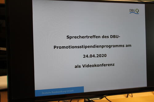 Sprechertreffen April 2020 als Videokonferenz  © DBU, Christine Busch
