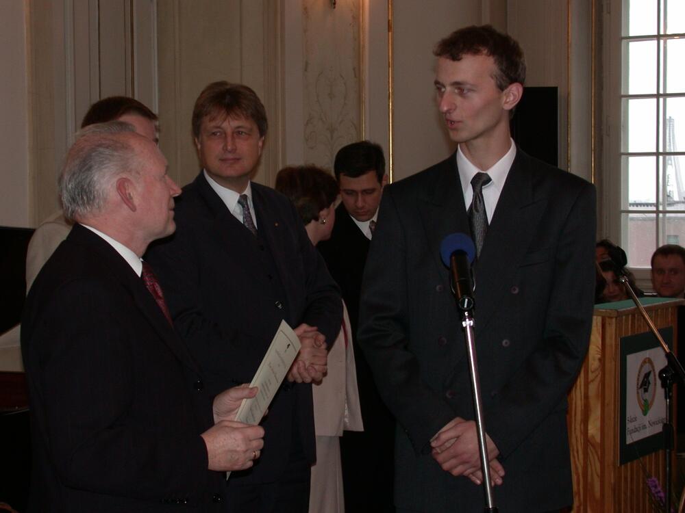 Nowicki, Prof. Dr. Maciej (li.), Brickwedde, Fritz (Mi.) 