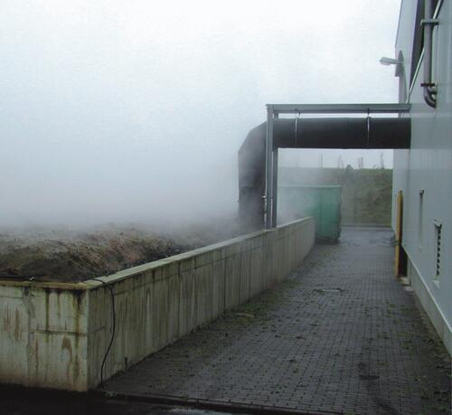 Mischnebel kann die Abgaskonzentration und Gerüche verringern. 