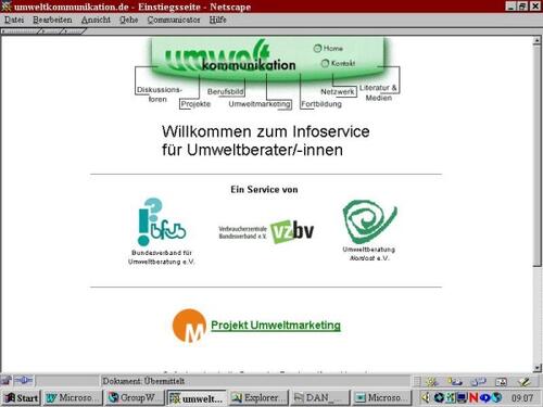 Website Umweltkommunikation 