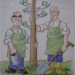 Karikatur Tietmeyer/Waigel 