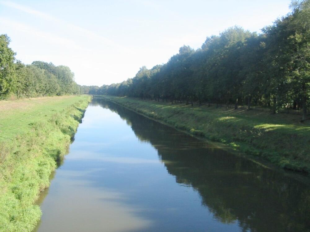 Begradigter Flusslauf der Hase 