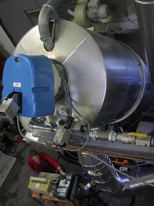 Rauchgasreinigung für Prüföfen 