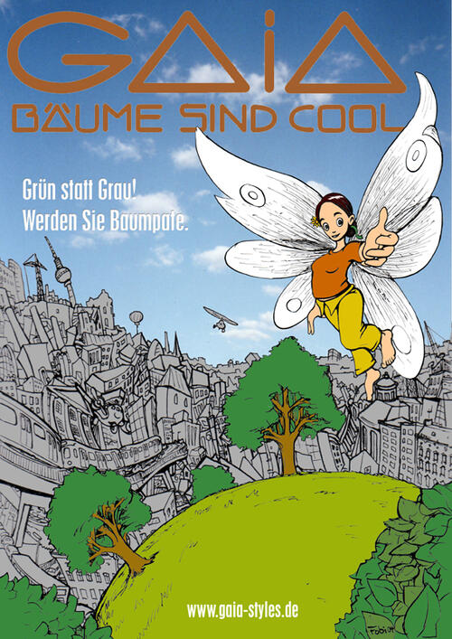 Gaia Plakat - Bäume sind Cool 