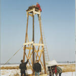 Harald Köpke BUND-Hamburg Installation Storchennisthilfe 