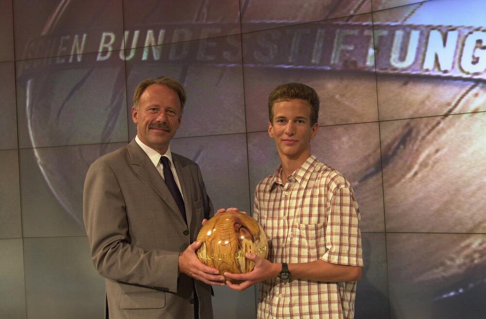 Goldene Natur 2001 Umweltminister Jürgen Trittin Christoph Schneider 