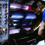 Manuelle Reinigung Rollenoffset 