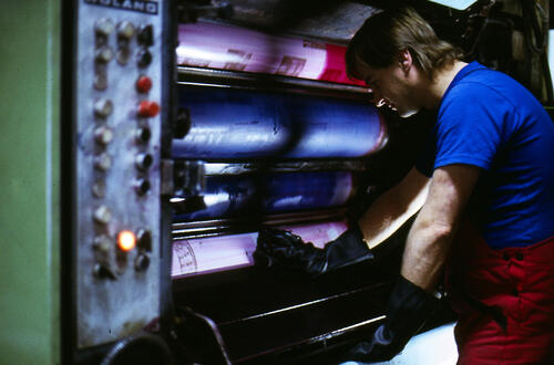 Manuelle Reinigung Rollenoffset 