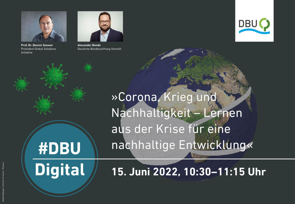 DBU-Förderinitiative Coronafolgenforschung: „Corona, Krieg und Nachhaltigkeit - Lernen aus der Krise für eine nachhaltige Entwicklung“. © DBU