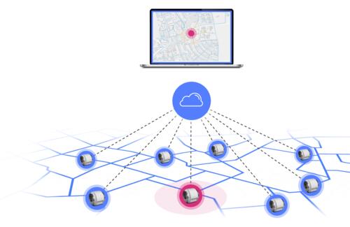 Leckerkennung im Smart Water Netzwerk &copy; Pydro GmbH