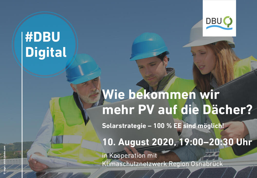 #DBUdigital „Wie bekommen wir mehr PV auf die Dächer?“  © Deutsche Bundesstiftung Umwelt