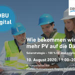 #DBUdigital „Wie bekommen wir mehr PV auf die Dächer?“  © Deutsche Bundesstiftung Umwelt