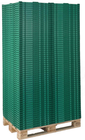 IFCO SYSTEMS 512 RPCs folded & stacked on pallet