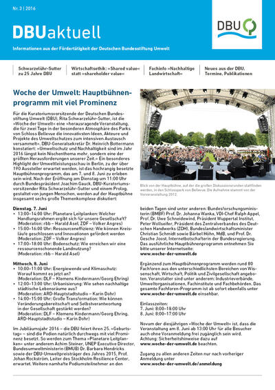 DBU aktuell Nr. 3, 2016