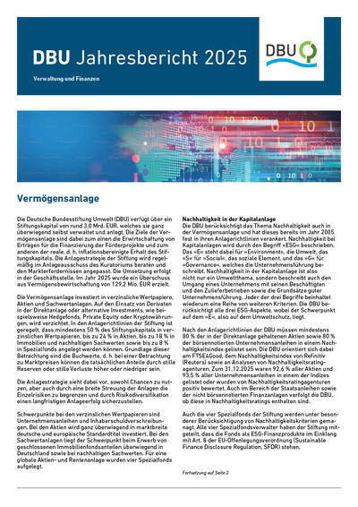 DBU Jahresbericht 2025