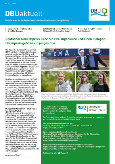 DBU aktuell Nr. 7, 2022