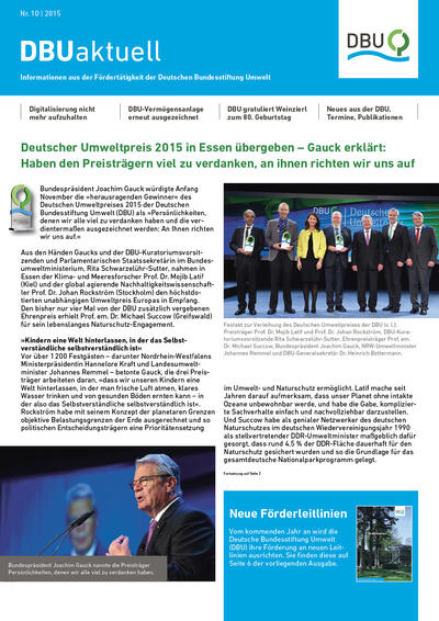 DBU aktuell Nr. 10, 2015
