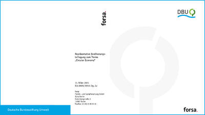 DBU-Umweltmonitor „Circular Economy“: Repräsentative Bevölkerungsbefragung zum Thema „Circular Economy“