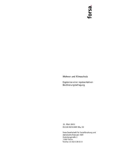 [DBU-Umweltmonitor] Wohnen und Klimaschutz 