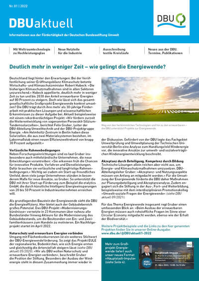 DBU aktuell Nr. 1, 2022