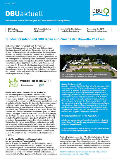 DBU aktuell. Nr. 4, 2023