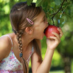 Mädchen beisst in einen Apfel © Markus Mainka - Fotolia