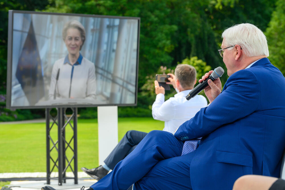 Bundespräsident Steinmeier und EU-Kommissionspräsidentin Ursula von der Leyen © Peter Himsel/DBU