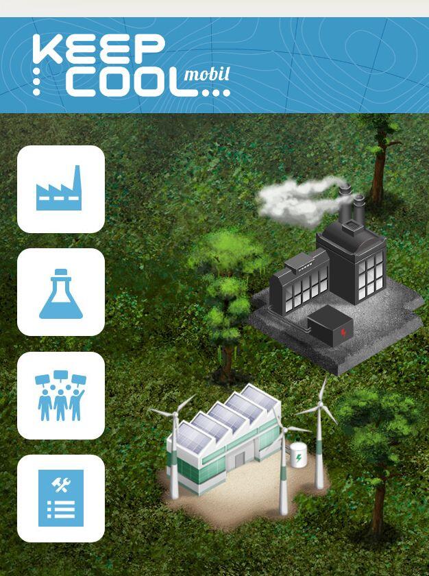Screenshot aus dem Klimaspiel KEEP COOL mobil © DBU Archiv