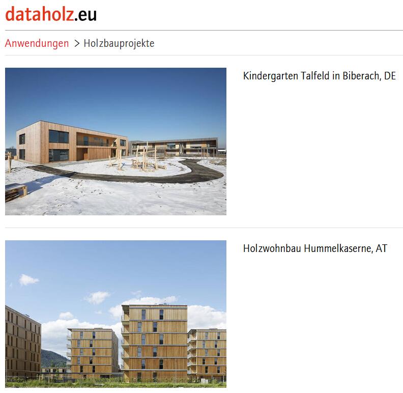 Beispielhafte Holzbauprojekte © dataholz.eu