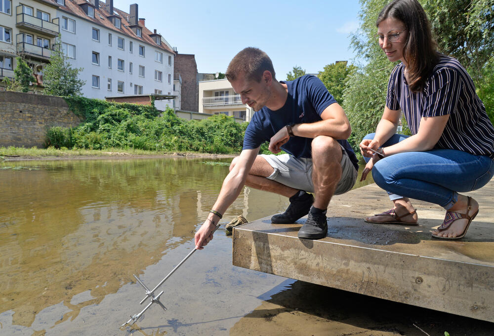 Gewässerprobe, Citizen Science, Stickstoffbelastung  © Universität Osnabrück/ Elena Scholz